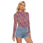Load image into Gallery viewer, Violet Mesh Blouse
