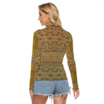 Load image into Gallery viewer, Shades of Gold Mesh Blouse
