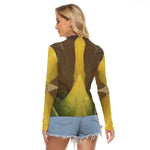 Load image into Gallery viewer, Gold Leaf Mesh Blouse
