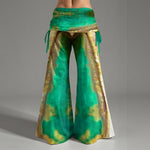 Load image into Gallery viewer, Turquoise in Gold Wide Leg Pants

